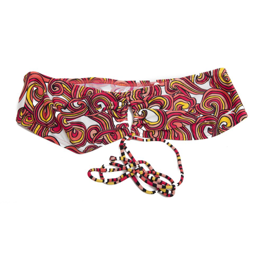 (GB 8, Orange Swirl Design) Clearance Speedo Womens/Ladies Patterned Bikini Top