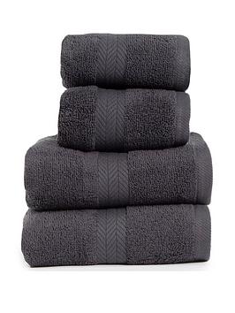 Everyday 4-Piece 100% Cotton 450 Gsm Quick Dry Towel Bale - Dark Grey