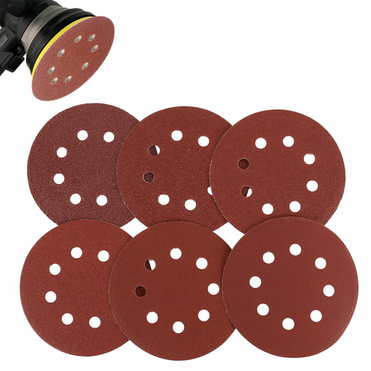15PC Assorted Hook & Loop 125mm Sanding Disc Fine p120 Medium p80 Coarse p60
