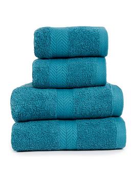 Everyday 4-Piece 100% Cotton 450 Gsm Quick Dry Towel Bale &Ndash; Teal