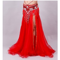 Women's Dancer Belly Dance Performance Dress Belly Dance Costume Stylish Polyester White Purple Red Skirt Lightinthebox