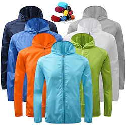 Women's Men's UPF 50 UV Sun Protection Zip Up Hoodie Long Sleeve Fishing Running Hiking Jacket Summer Ultra-Light Windbreaker Thin Coat Outdoor Packable Quick Dry Lightweight Outerwear Jacket Top Lightinthebox