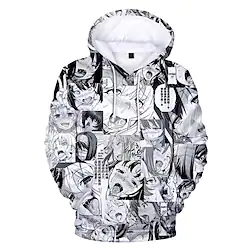 Inspired by Ahegao Hentai Hoodie Cartoon Manga Anime Harajuku Graphic Kawaii Hoodie For Men's Women's Unisex Adults' 3D Print 100% Polyester Lightinthebox