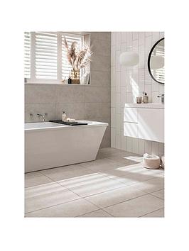 Topps Tiles Kelsey Light Grey 59.8Cm X 29.7Cm (Box Of 7 Tiles)