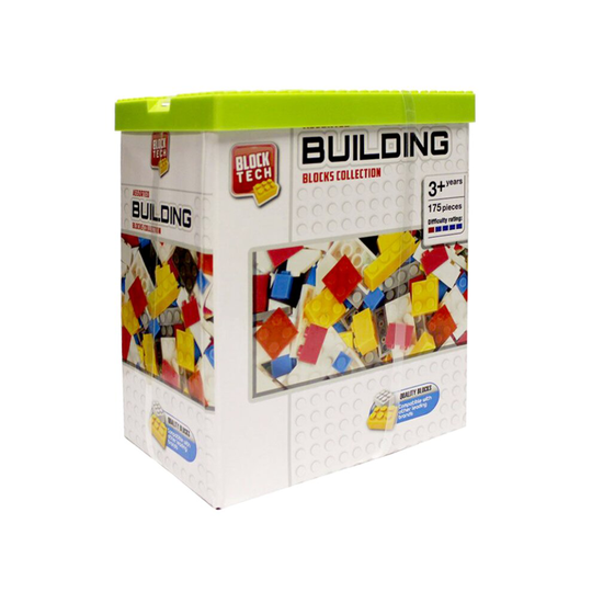 (175 Pieces with Brick Lid Box) Block Tech Construction Building Bricks Blocks Set