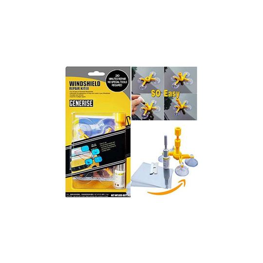 Generise PREMIUM Auto Windscreen Repair Tool with Windshield Repair Resin for Chips, Cracks and Glass Repair