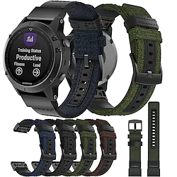 Compatible with Garmin Fenix 6 Watch Strap, Easy Fit 22mm Nylon Replacement Watch Band for Fenix 6/Fenix 6 Pro/Fenix 5/Fenix 5Plus Smartwatch Lightinthebox