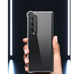 Phone Case For Samsung Galaxy Flip Z Fold 4 Bumper Frame Flip Full Body Protective Transparent TPU Lightinthebox