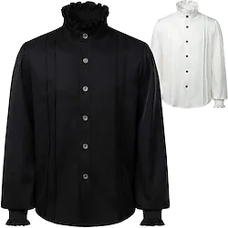 Pirate Retro Vintage Medieval Renaissance Steampunk Blouse / Shirt Cosplay Costume Masquerade Men's Flounced Costume Vintage Cosplay Event / Party Long Sleeve Shirt Halloween Lightinthebox