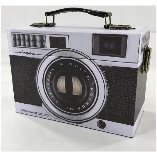 Wooden Retro/Vintage Style Storage Box - Camera (Silver)