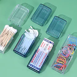 Portable Transparent Mini Storage Box Travel Toothpick Cotton Swab Box Simple Small Object Band-aid Classification Finishing Box Lightinthebox