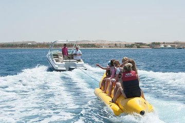 Hurghada Dolphin House and Banana Boat Fun with Snorkeling Time with Lunch Inc