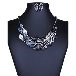 1 set Jewelry Set Necklace / Earrings For Women's Party Wedding Casual Alloy Silver / Daily Lightinthebox