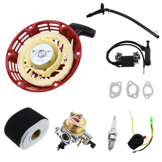 Ignition Coil Service Kit with Carburetor Air Filter for Honda GX140 GX160 GX200