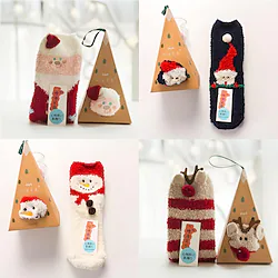 Women's Crew Socks Party Home Christmas Animal Polyester Spandex Basic Classic Warm Cute 1 Pair Lightinthebox