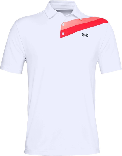 Under Armour Playoff 2.0 Mens Polo Shirt White/Beta/Academy S