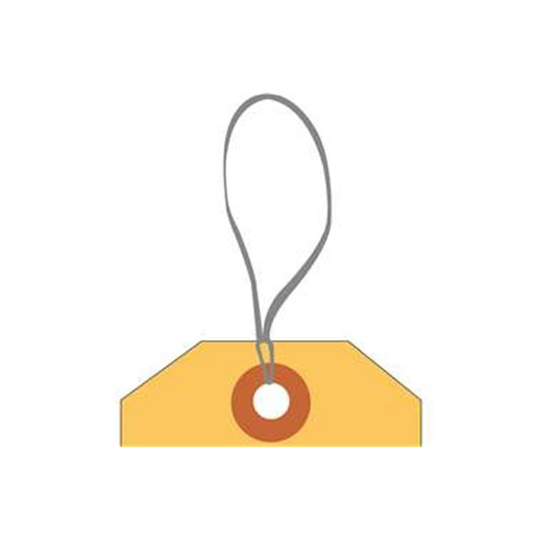 Box Partners G2502 9 in. Pre-Tied Elastic Loop, White - Case of 1000