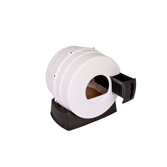 Litter Spinner Quick Clean Cat Litter Box, Witty White