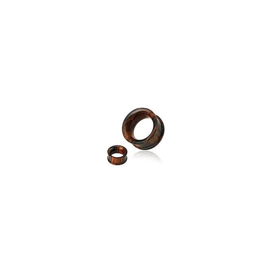 (30MM) Natural Organic Sono Wood Unique Concave Double Flared Hollow Ear Tunnel Saddle Plug Piercing Finest Quality Materials