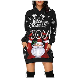 Santa Suit Santa Claus Gingerbread Man Dress Ugly Christmas Sweater / Sweatshirt Hoodie Women's Christmas Christmas Carnival Masquerade Christmas Eve Adults Party Christmas Polyester Top Lightinthebox