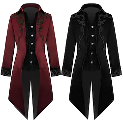 Prince Movie / TV Theme Costumes Punk Gothic Medieval All Seasons Party Costume Masquerade Outerwear Men's Adults' Costume Vintage Cosplay Party Festival Long Sleeve Coat Christmas / Washable Lightinthebox