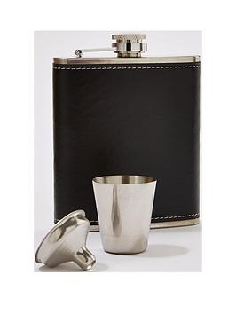 Hip Flask and Glass Set in Craft Box, One Colour, Women