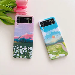 Phone Case For Samsung Galaxy Flip Z Flip 4 Z Flip 3 Portable Dustproof anti-drop Graphic PC Lightinthebox