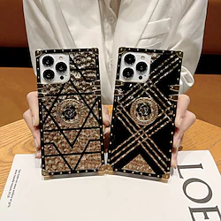 Phone Case For Apple Back Cover iPhone 14 Pro Max 14 Plus 13 12 11 Pro Max Mini X XR XS Ring Holder Dustproof Kickstand Geometric Pattern Flower TPU Lightinthebox