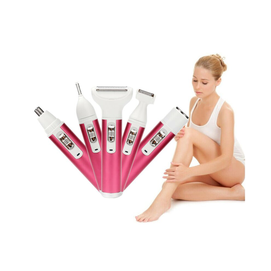 5 in 1 Electric Women Lady Arm Leg Bikini Face Remover Razor Trimmer