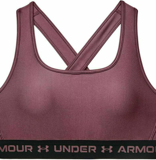 Under Armour Women's Armour Mid Crossback Sports Bra Ash Plum/Black L