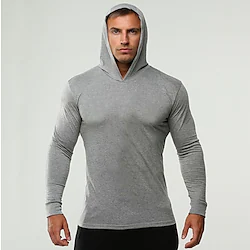 Men's Workout Shirt Running Shirt Long Sleeve Top Winter Spandex Breathable Quick Dry Soft Gym Workout Running Sportswear Activewear Solid Colored Black Dark Gray Burgundy Lightinthebox