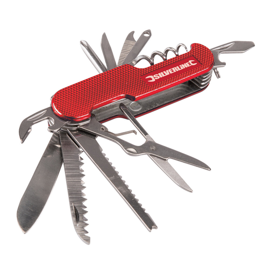 Silverline Pocket Knife 14-Function ( 75mm ) ( UK )