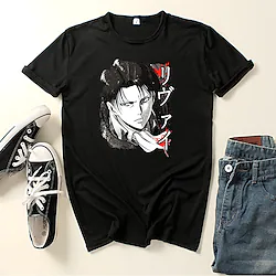 Inspired by Attack on Titan Cosplay Cosplay Costume T-shirt Cartoon Harajuku Graphic Kawaii T-shirt For Men's Women's Adults' Polyester / Cotton Blend Lightinthebox