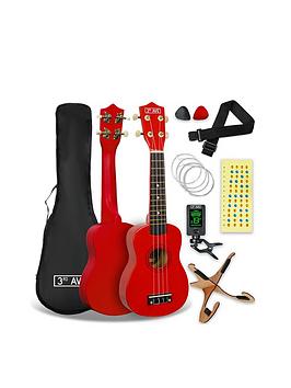 3Rd Avenue Soprano Ukulele - Red Pack