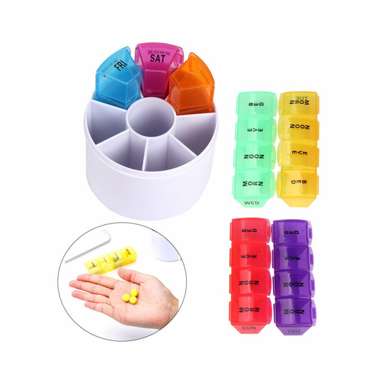 WEEKLY 7 DAY POP UP PILL BOX MEDICINE TABLET STORAGE ORGANISER