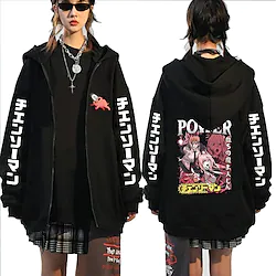 Inspired by Chainsaw Man Power Cartoon Manga Outerwear Anime Classic Street Style Outerwear For Men's Women's Unisex Adults' Hot Stamping 100% Polyester Lightinthebox