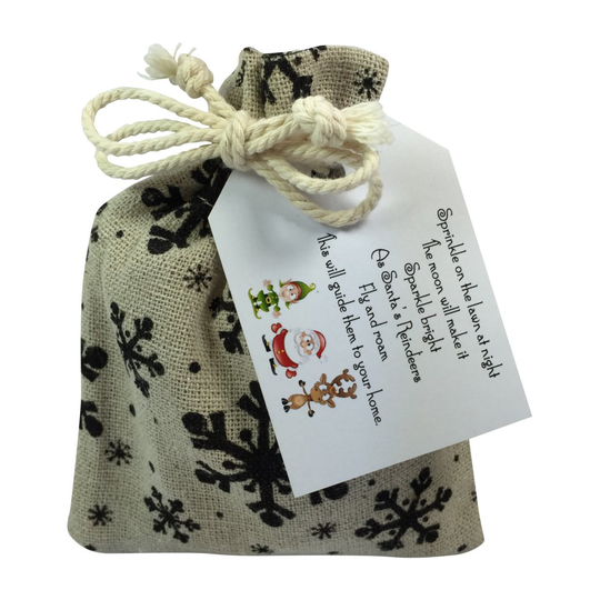 Reindeer Dust Reindeer Food in a Snowflakes Gift Bag - Christmas Eve Box Fillers For Children