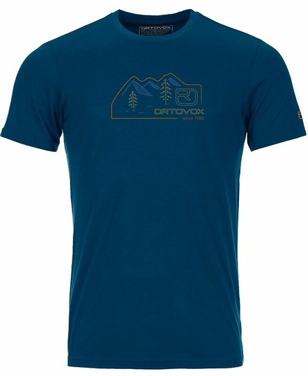 Ortovox 140 Cool Vintage Badge T-Shirt M Petrol Blue L
