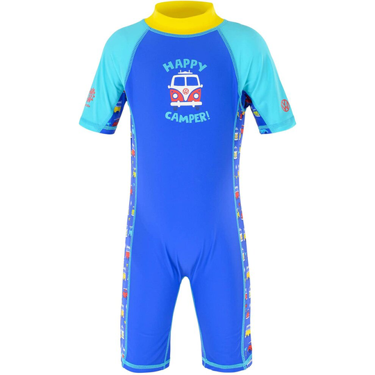 Board Masters Volkswagen Boys Upf 50+ Protection Sunsuit - Kids Swimsuit - Blue Age3