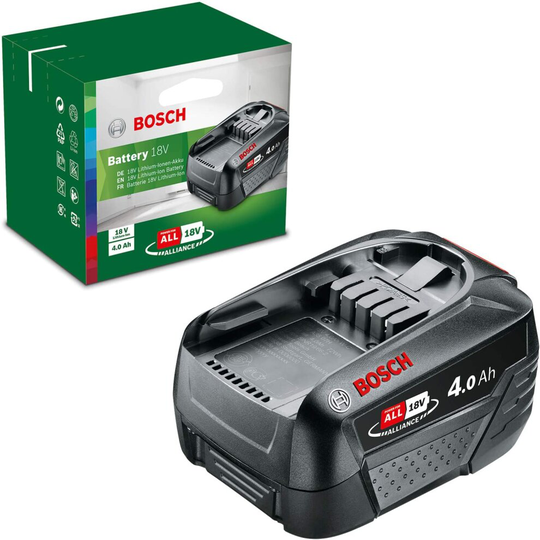 Bosch 1600A011T8 Battery Pack PBA, 18 V, 4.0 Ah, W-C (18 Volt System, 4.0 Ah in Cardboard box)