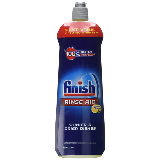 Finish Dishwasher Rinse Aid, Lemon, 800 ml (Pack of 2, Total 1600 ml)