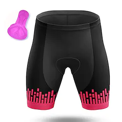 21Grams Women's Bike Shorts Cycling Shorts Bike Padded Shorts / Chamois Mountain Bike MTB Road Bike Cycling Sports Stripes 3D Pad Cycling Breathable Quick Dry Black Red Polyester Spandex Clothing Lightinthebox