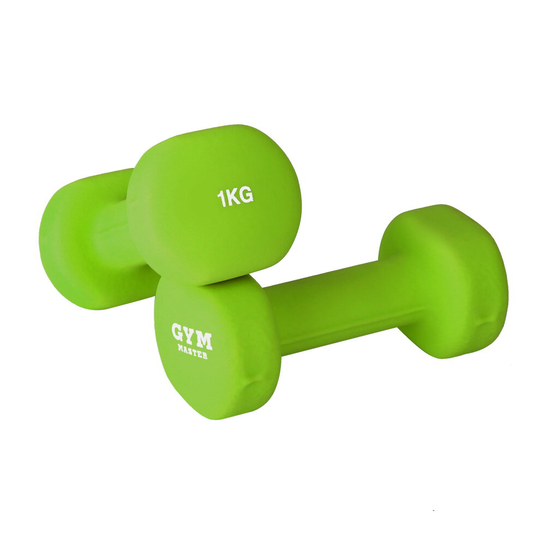 (1kg Pair) Gym Master Neoprene Dumbbells | Pair and Full Set Options | 1-10KG