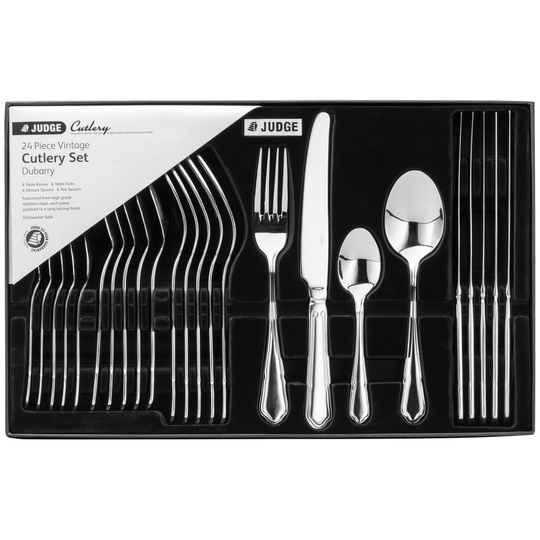 Judge 24 Piece Dubarry Cutlery Set Stainless Steel Boxed 25 Year Guarantee