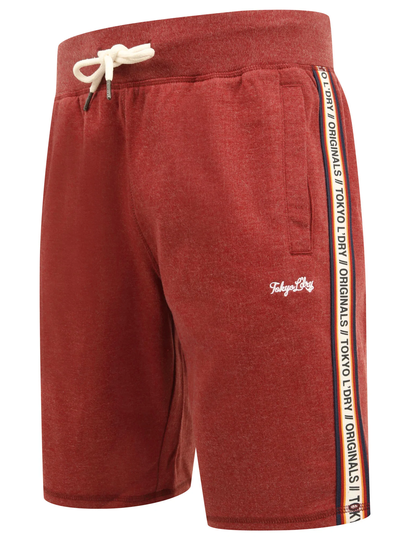 Jogger Shorts Malibu Surf Jogger Shorts with Tape Detail In Merlot Marl - Tokyo Laundry / S - Tokyo Laundry