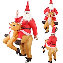 Santa Claus Santa Suits Boys Girls' Cosplay Costume Christmas Christmas Christmas Eve Kid's Party Christmas Polyester Onesie Lightinthebox
