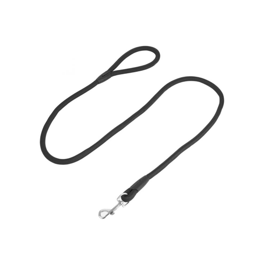 (Black) Dog Rope Lead Strong Pet Leash with Clip for Collar and Harness Red Blue Black