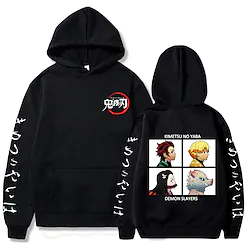 Inspired by Demon Slayer Kamado Nezuko Agatsuma Zenitsu Kamado Tanjirou Hoodie Cartoon Manga Anime Front Pocket Graphic Hoodie For Men's Women's Unisex Adults' Hot Stamping 100% Polyester Lightinthebox