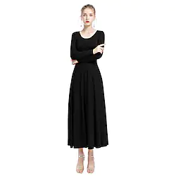 Ballroom Dance Dress Wave-like Women's Daily Wear Long Sleeve Natural Milk Fiber Lightinthebox