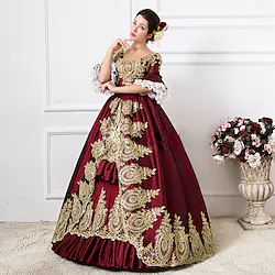 Rococo Victorian 18th Century Cocktail Dress Vintage Dress Dress Party Costume Masquerade Ball Gown Prom Dress Women's Costume Vintage Cosplay Party Prom Floor Length Long Length Ball Gown Plus Size Lightinthebox